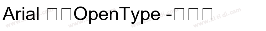 Arial 粗体OpenType 字体转换